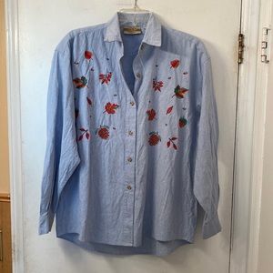 Denim Republic embroidered denim shirt